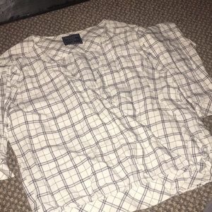 plaid cross tie shirt